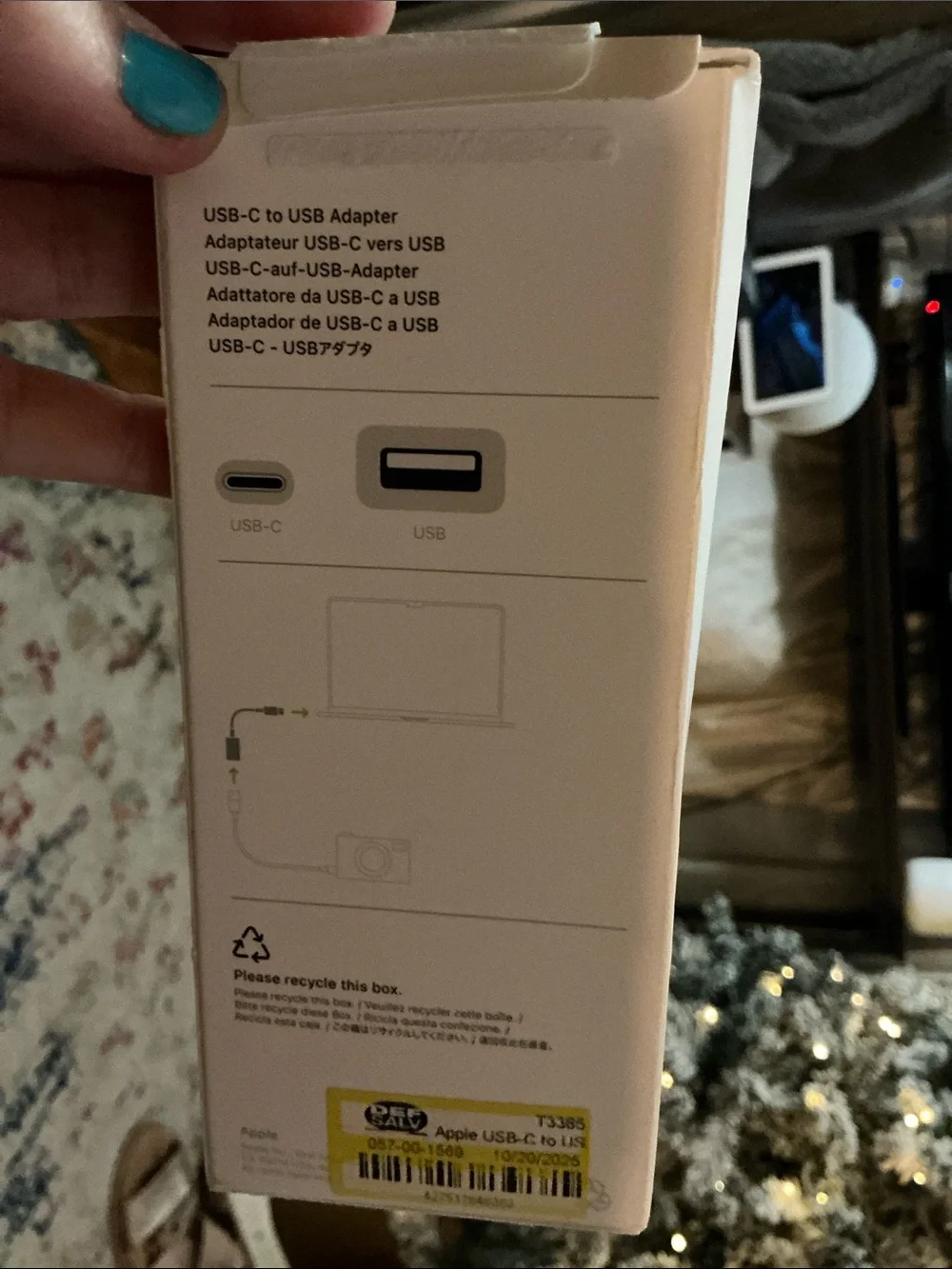 Apple USB-C to USB Adapter - White brand new open box